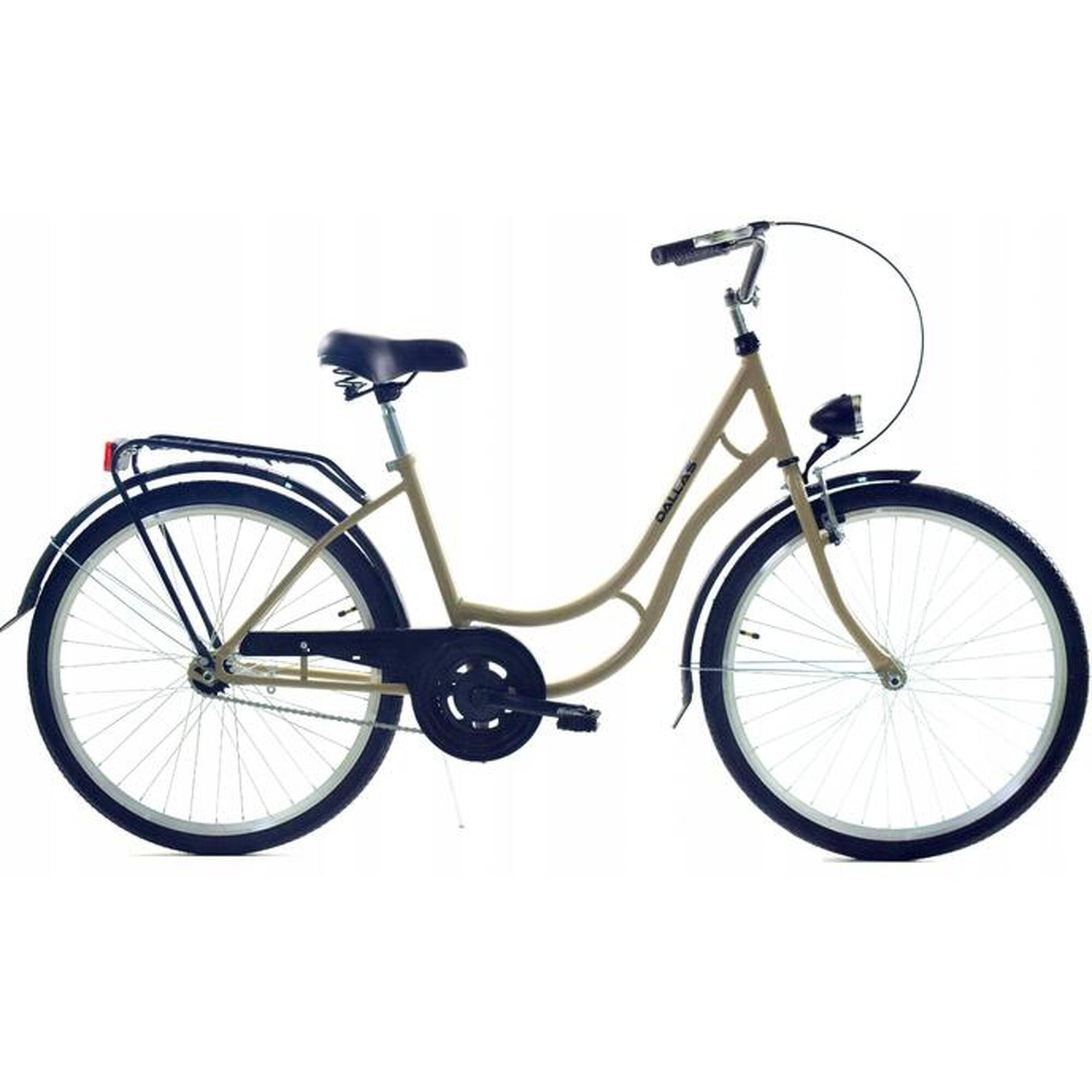 Rower Miejski Dallas Bike Retro z koszem 26
