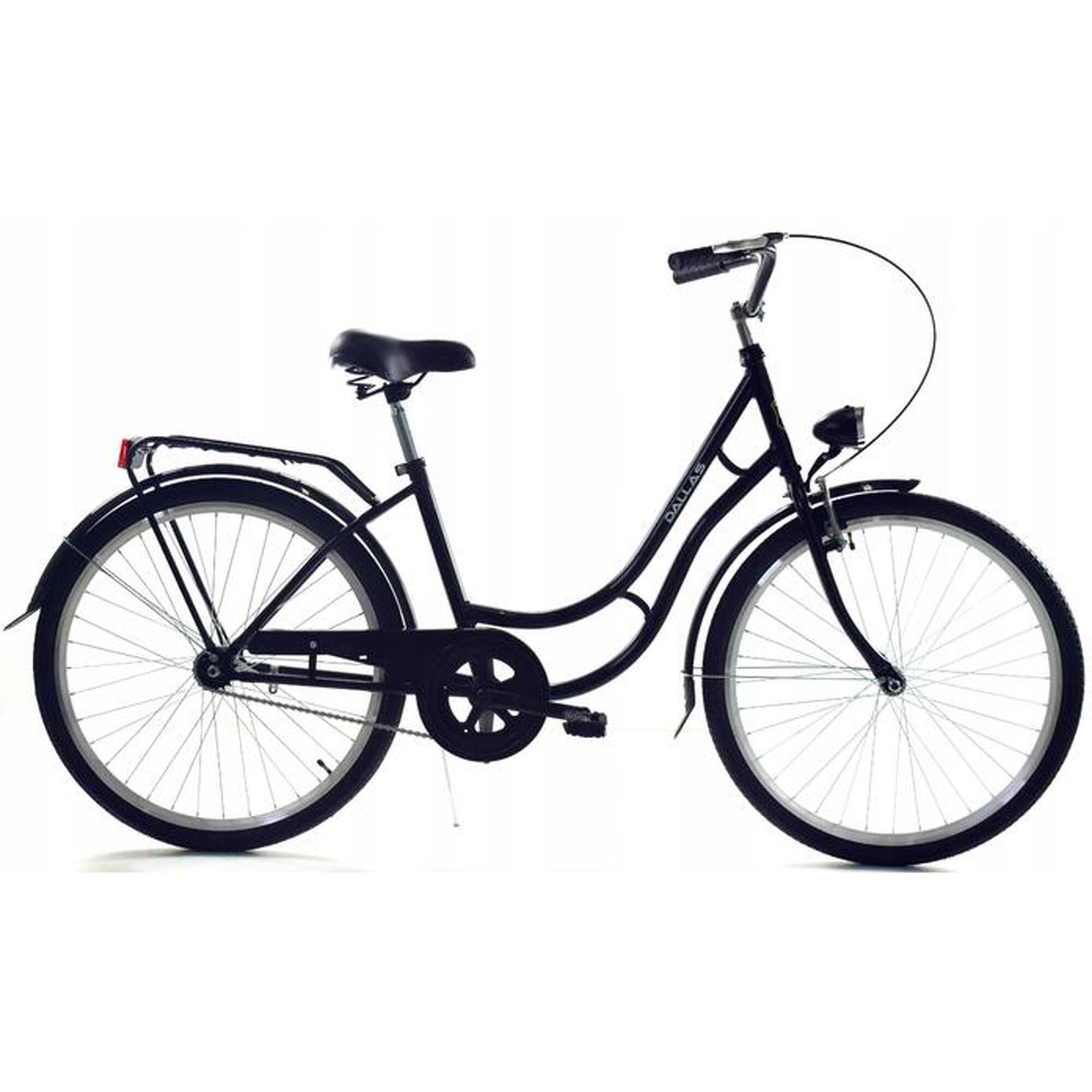 Rower Miejski Dallas Bike Retro z koszem 26"  1spd