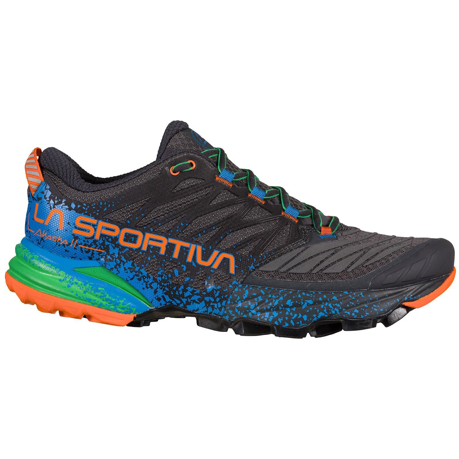 Calçado de trailrunning homem - akasha ii - carbono/chama