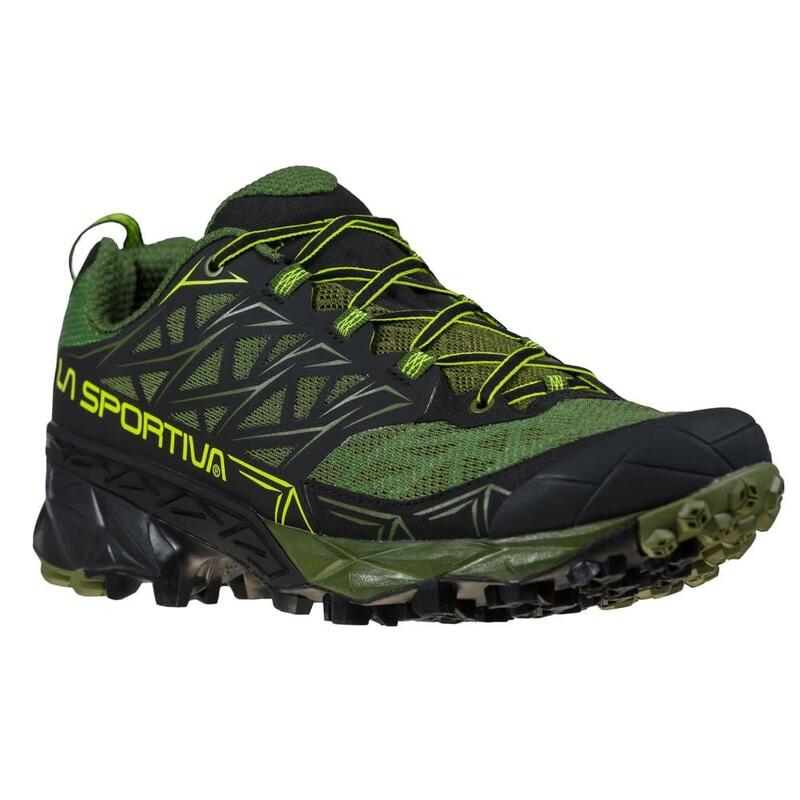 Zapatillas Trailrunning Hombre - Akyra - Olive/Neon