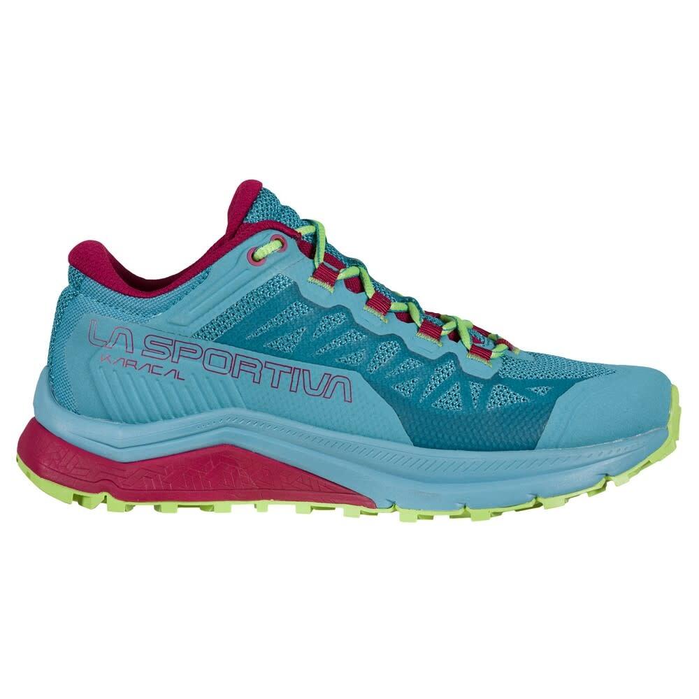 Calçado de trailrunning mulher - la sportiva karacal w - topázio/ameixa vermelha