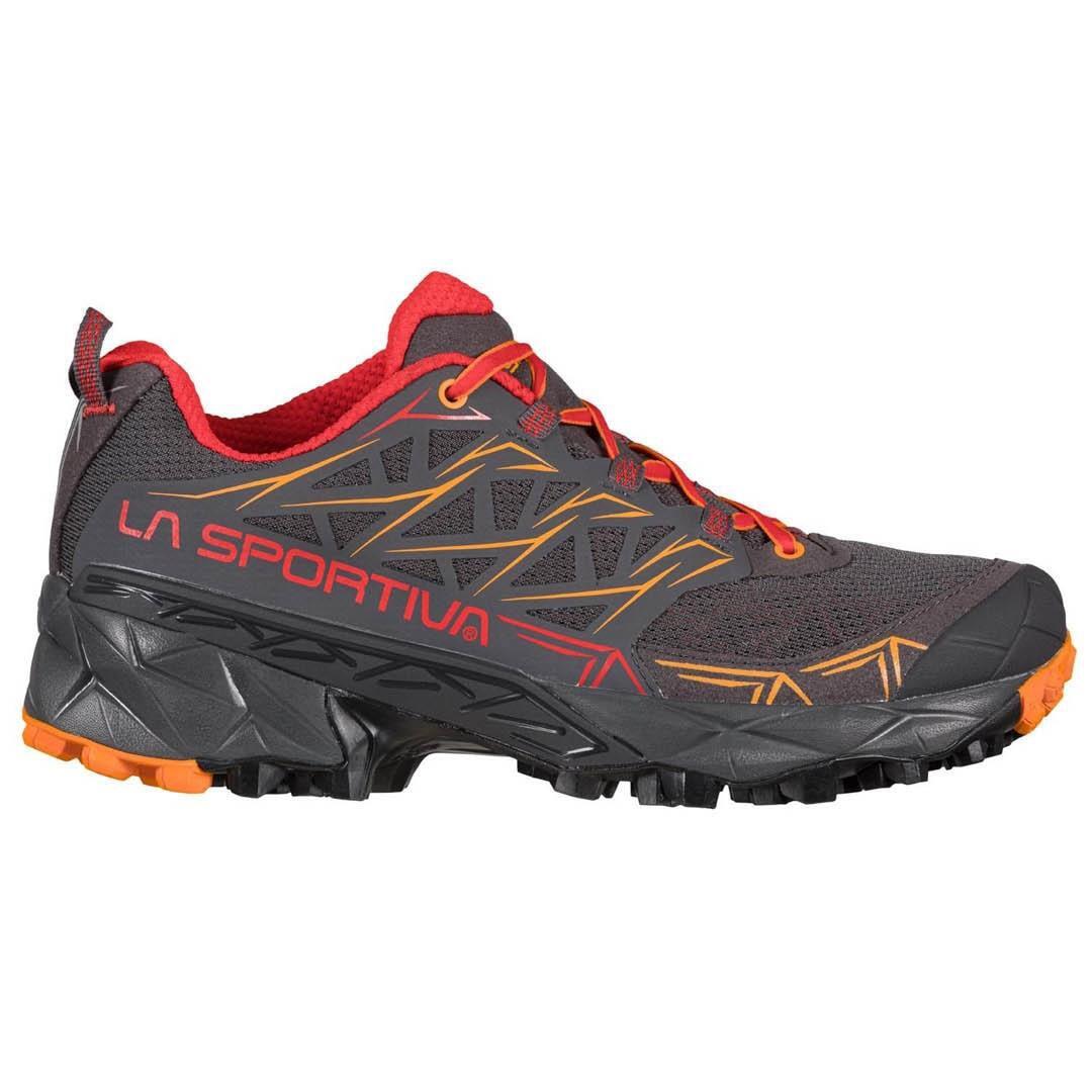 La Sportiva - Chaussure Trail Femme - Akyra W - Carbon/cherry - Chaussures De Sport - Gris|rouge - 38,5 - Decathlon
