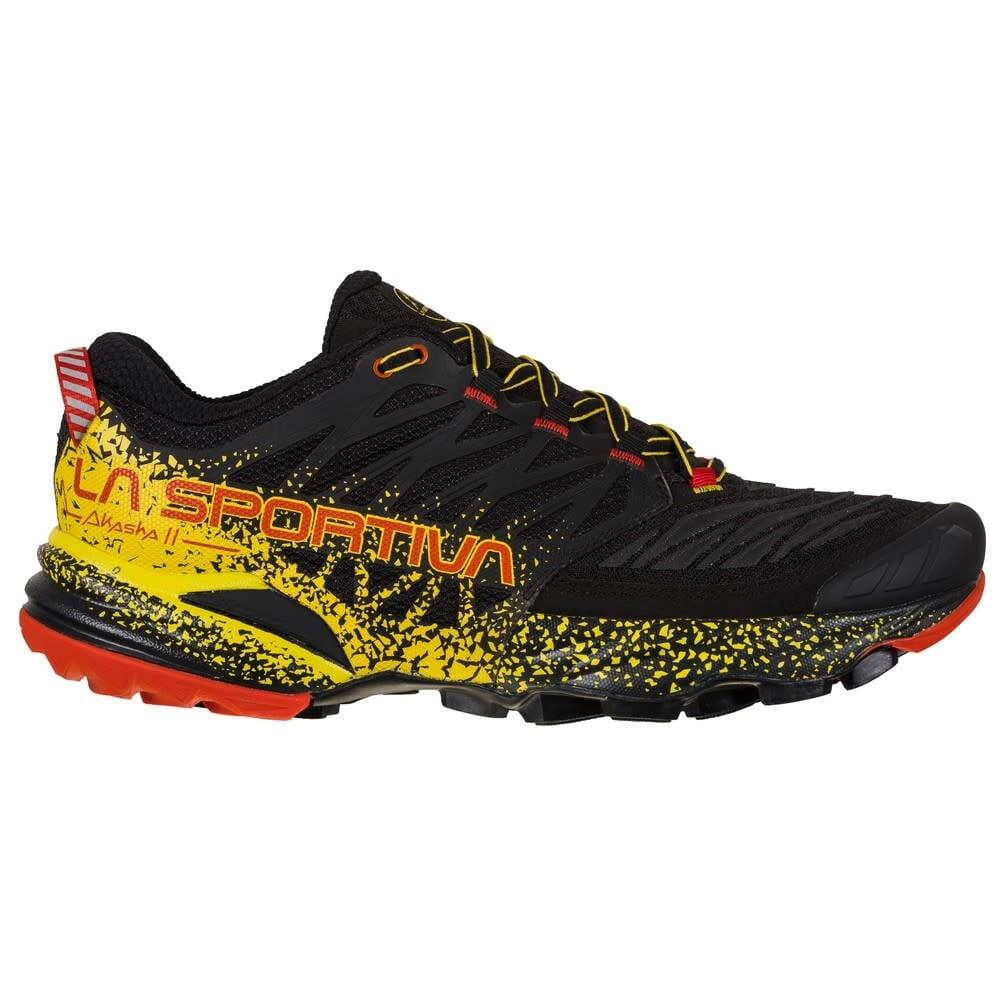 La Sportiva - Chaussure Trail Homme - La Sportiva Akasha Ii - Black/yellow - Chaussures De Sport - Jaune|marron|vert - 45 - Decathlon