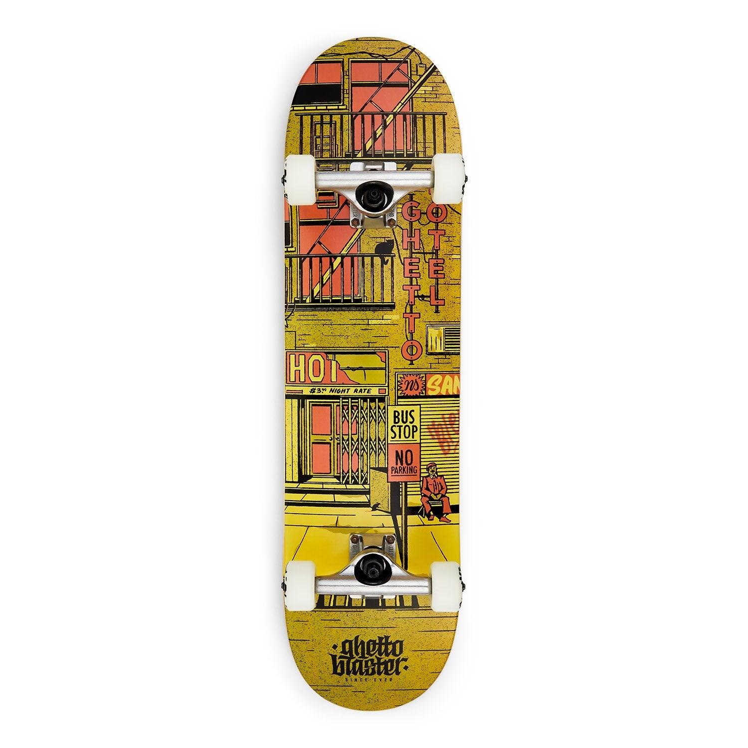GHETTOBLASTER Skateboard Komplettboard für Anfänger Ghetto Hotel Rust 8.375"