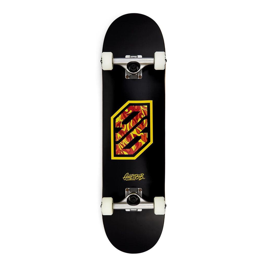 Ghettoblaster Skateboard for Beginners, Flame Yellow, 8.125"