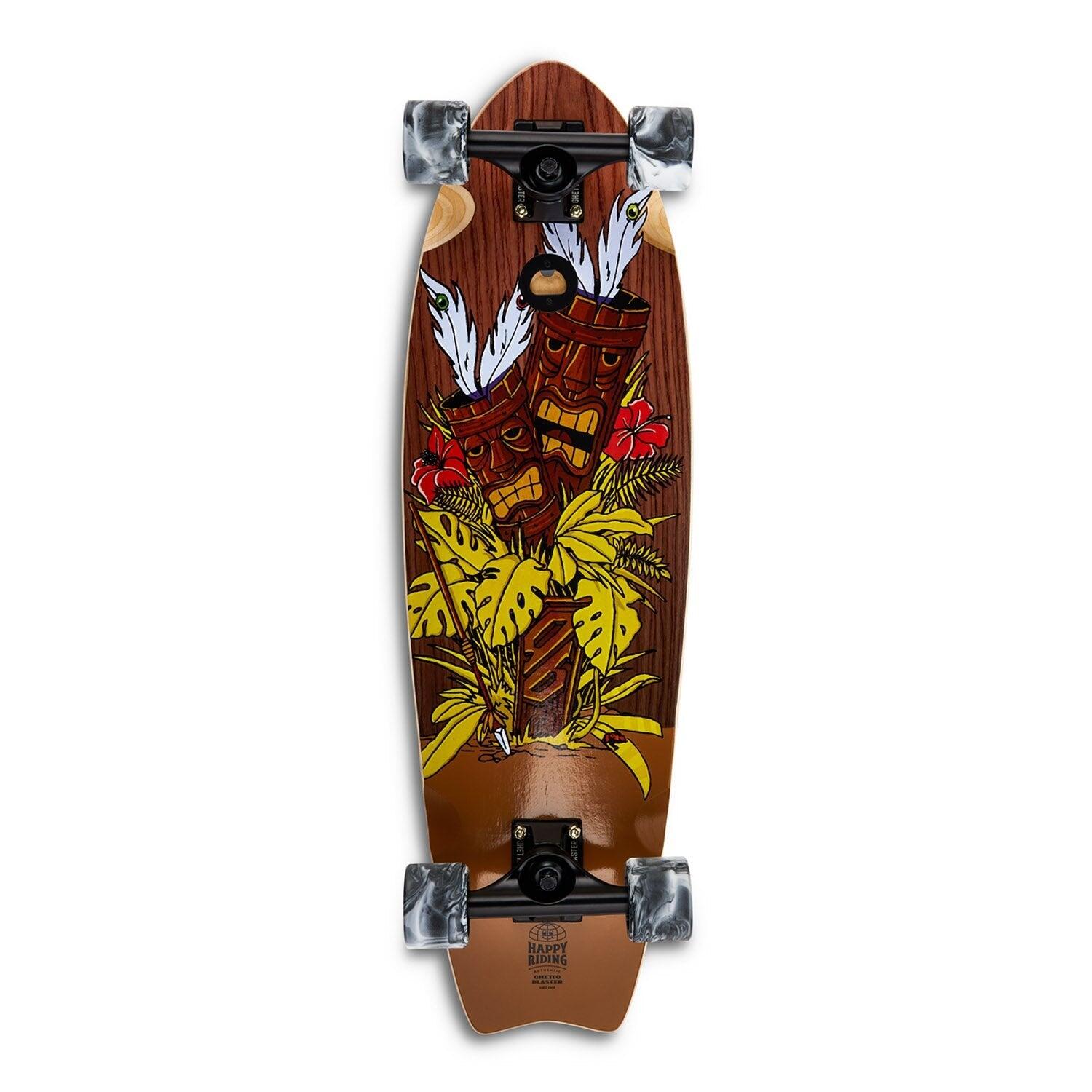 GHETTOBLASTER Cruiser Tiki Totem Mogano Fish tail 30" x 9"