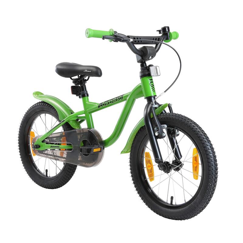 BIKESTAR Vélo enfant pour garcons et filles de 10 - 13 ans | Bicyclette  enfant 24 pouces cruiser avec freins | Noir & Vert