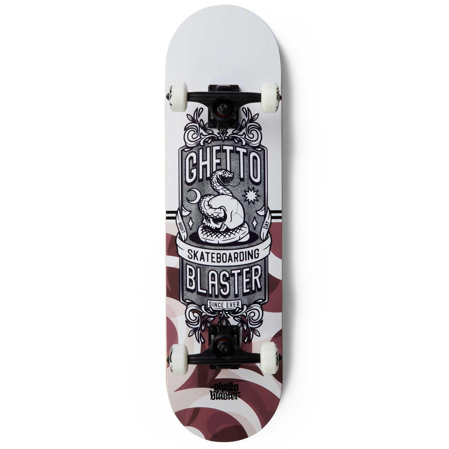 GHETTOBLASTER Skateboard Komplettboard für Anfänger Skull Multi 8.25