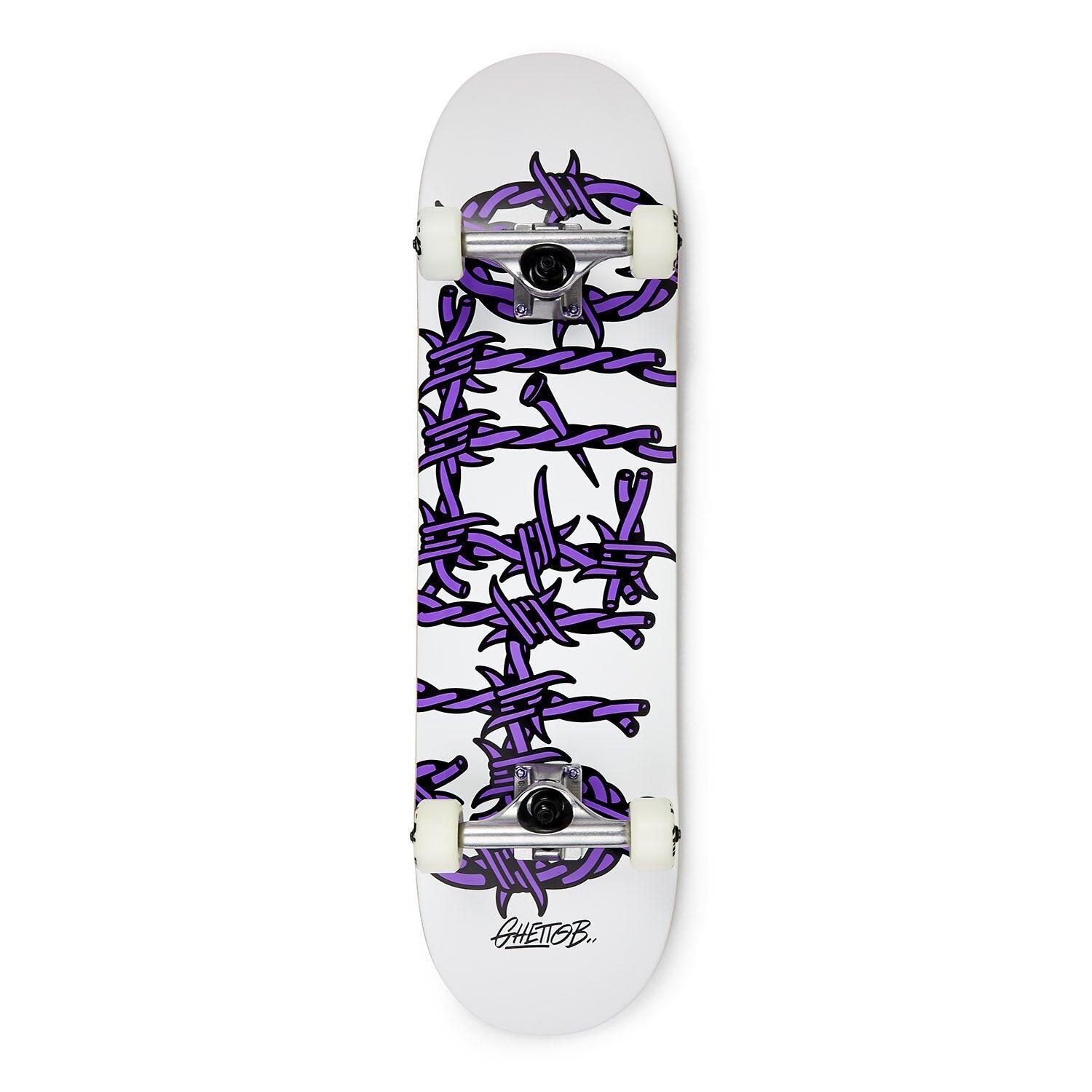 GHETTOBLASTER Skateboard Komplettboard für Anfänger Barded Wire Pou 8.25”