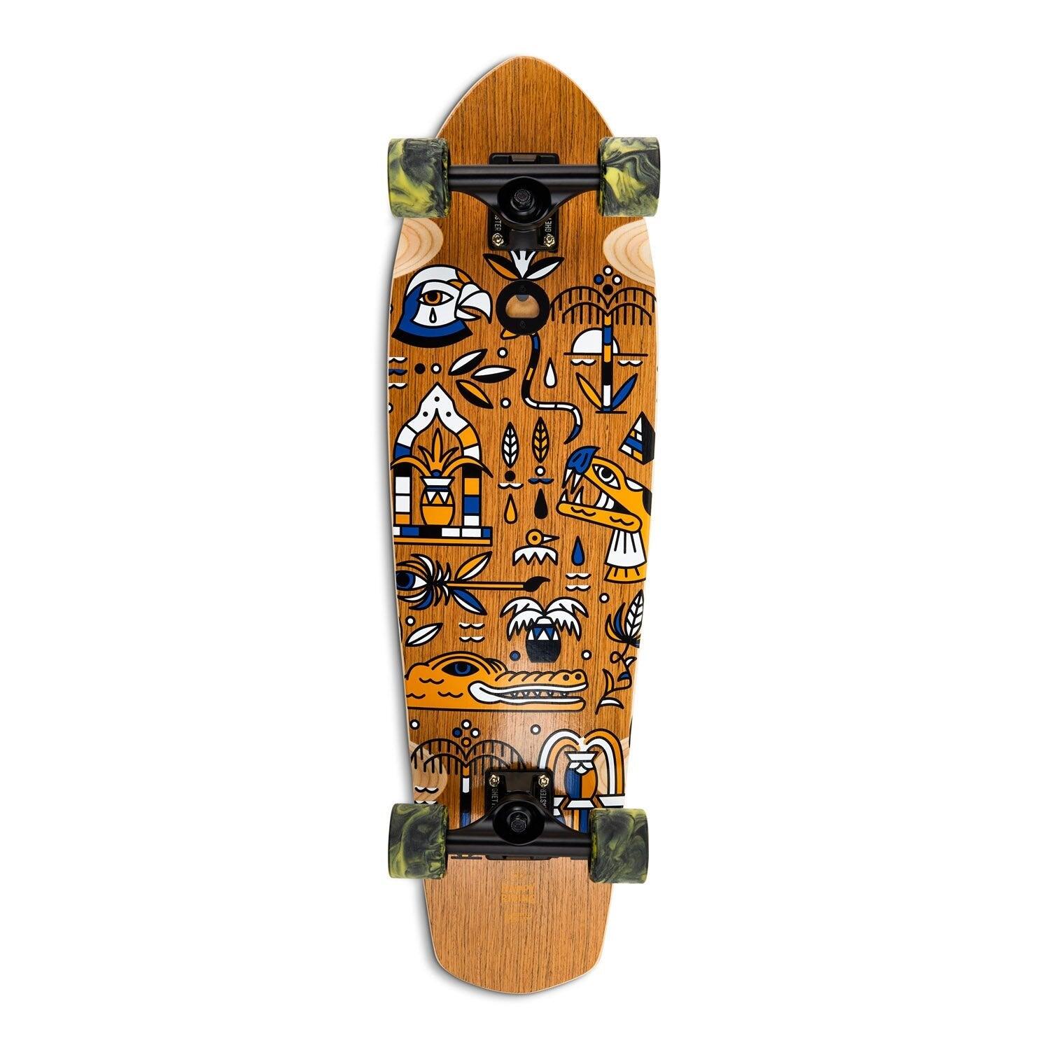 GHETTOBLASTER Cruiser Geroglifics Teak 32" x 9.125"