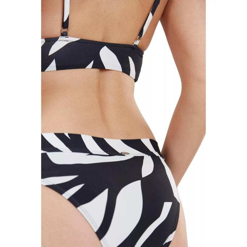 Chiloti bikini Sahara Mid Waist Full Bottoms - negru femei