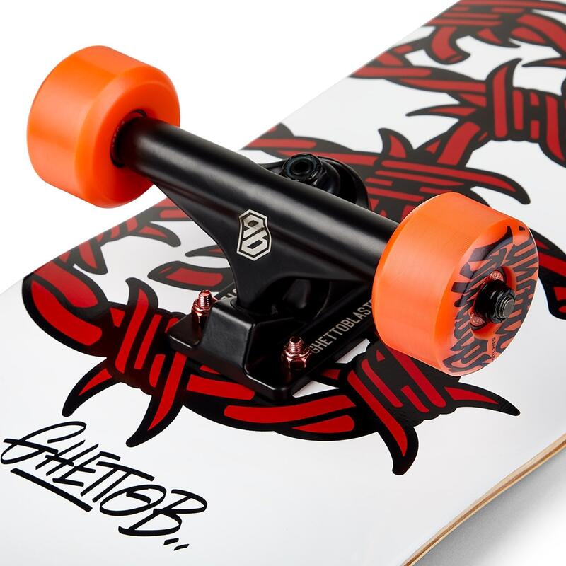 Skateboard Komplettboard für Anfänger Barded Wire Red 8.25”