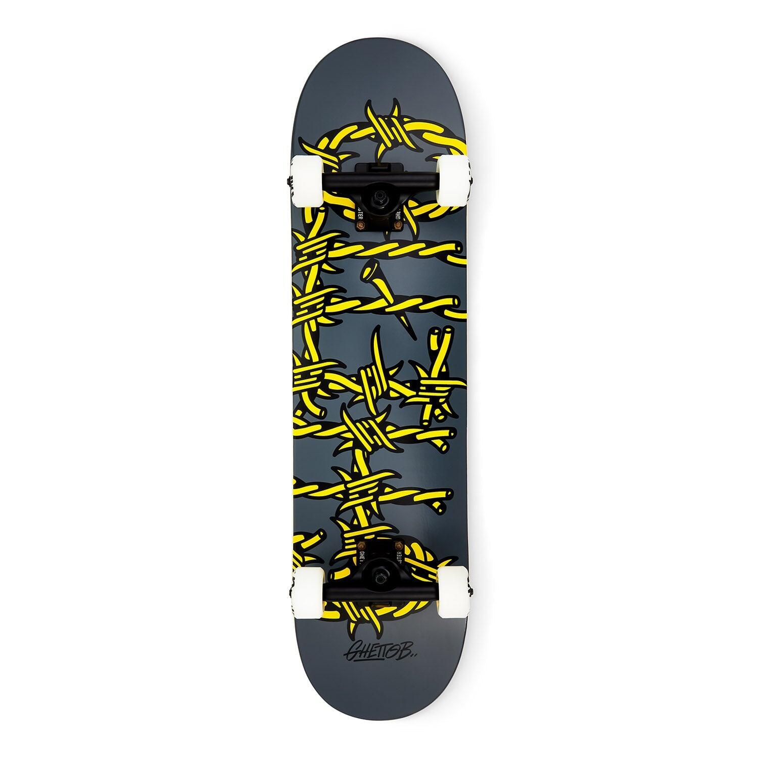 GHETTOBLASTER Skateboard Completo per iniziare Barded Wire Grey 7.87”