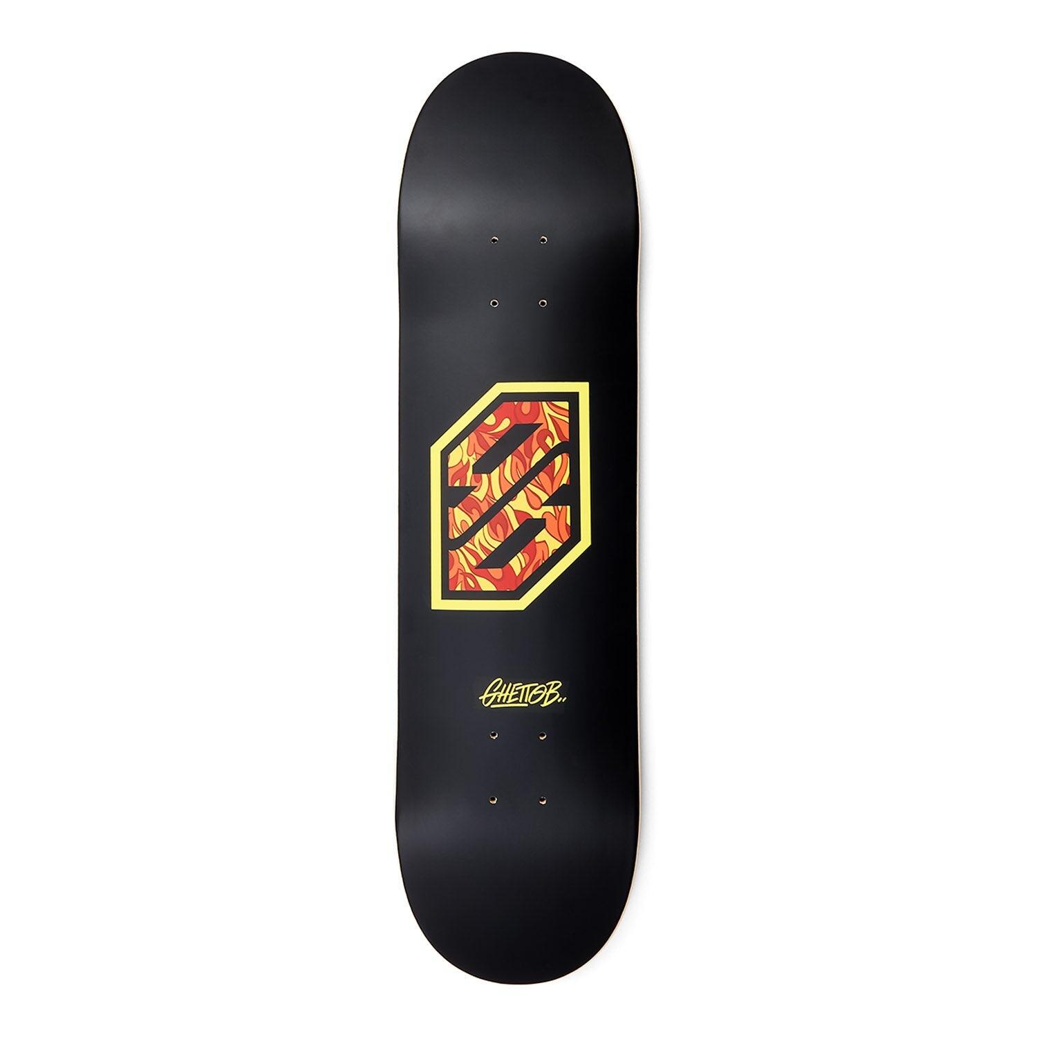 Ghettoblaster - Tavola Planche De Skate Ghettoblaster Pré-grippée Jaune Flamme 8.125" - Deck - Blanc - Taille Unique - Decathlon