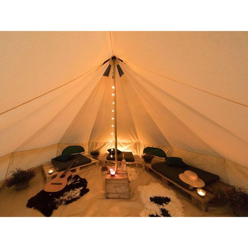 Namiot kempingowy Tipi Jatuni 500 Protect 100% bawełna, 10-osobowy, 1 sypialnia