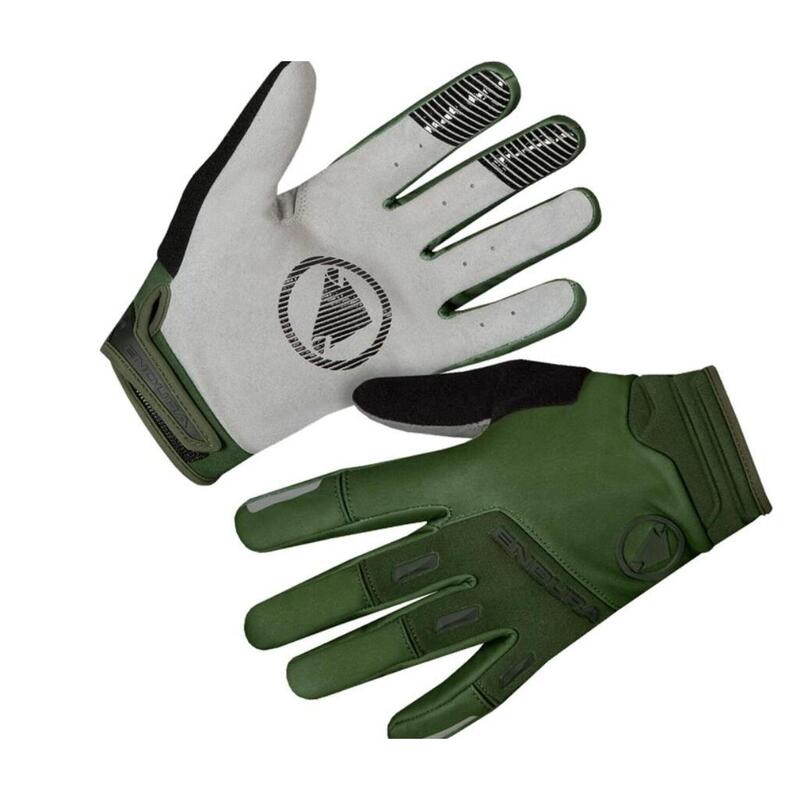 Guantes Largos Cortavientos  Verde Militar  Endura