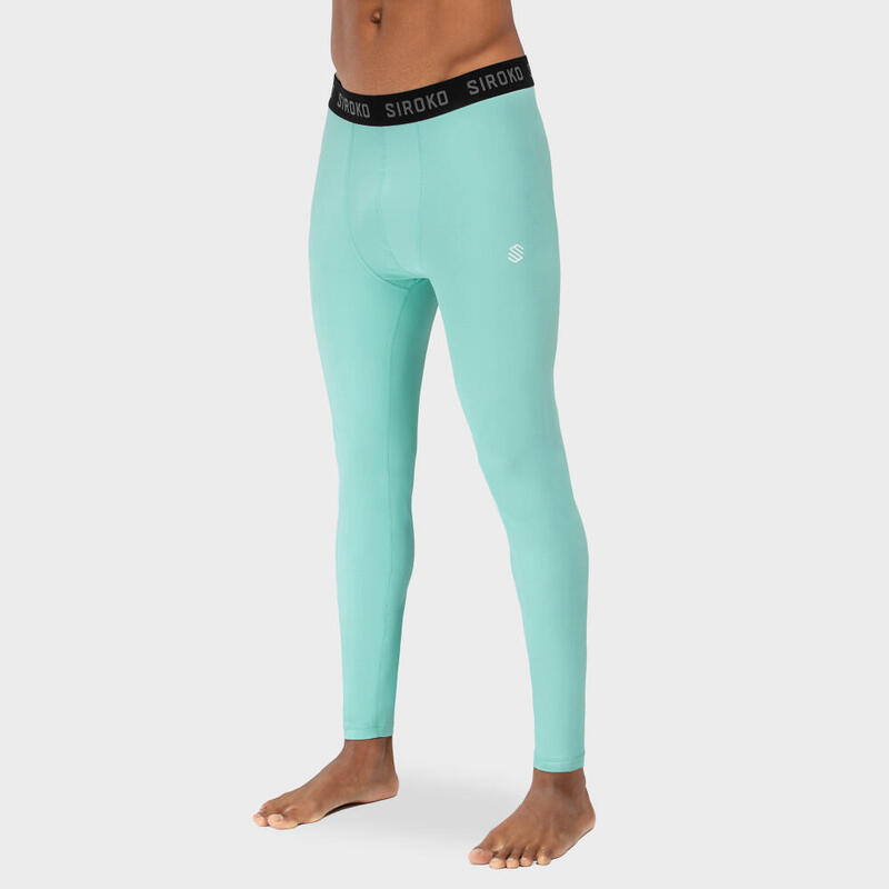 Leggings térmicos de hombre esquí y nieve Icy SIROKO Turquesa