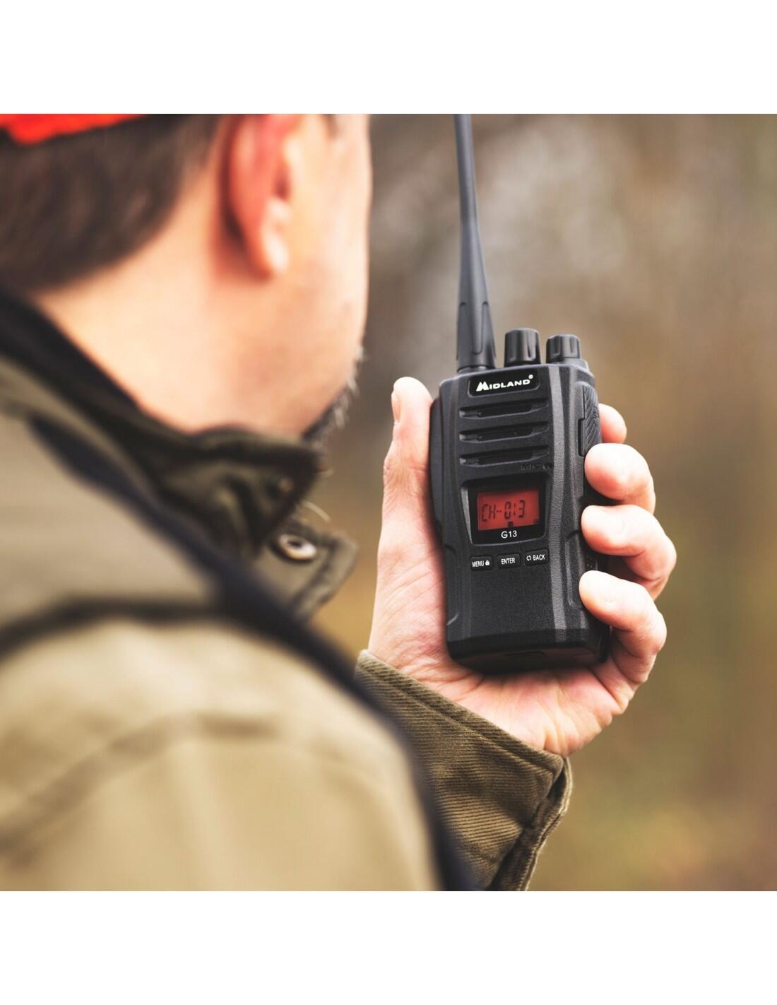 Walkie talkie MIDLAND Midland G13, robusto, boton emergencia programable 6/7