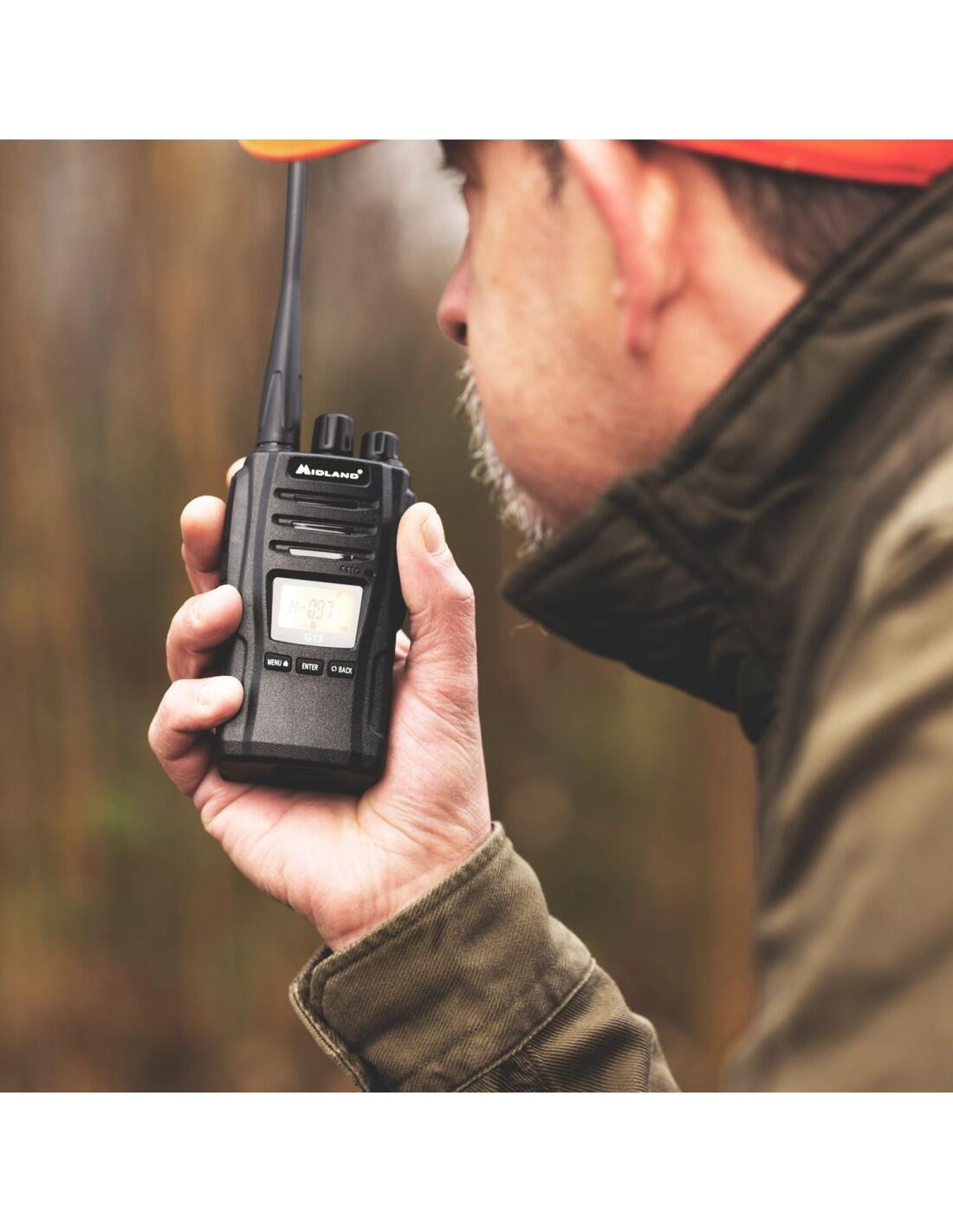 Walkie talkie MIDLAND Midland G13, robusto, boton emergencia programable 7/7