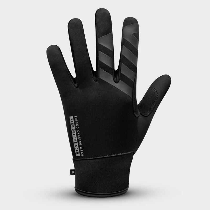 Guantes de ciclismo para invierno Hombre y Mujer Vestkapp SIROKO Negro