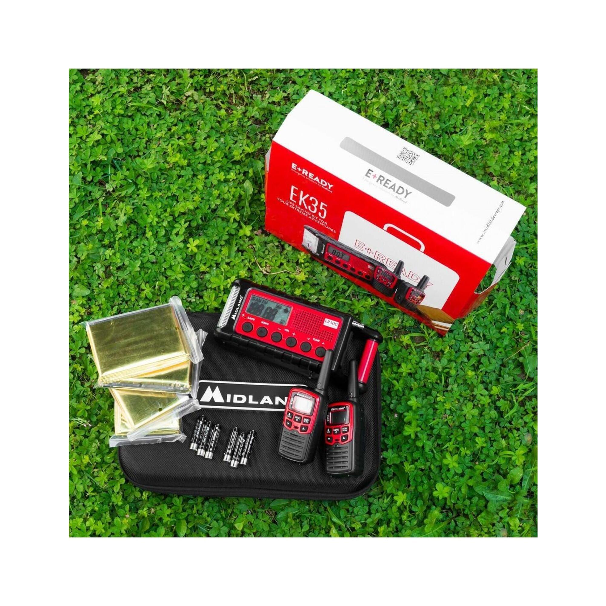 Powerbank MIDLAND EK35 kit d'urgence de 2 Talkies-Walkies XT30 avec radio ER300 6/7