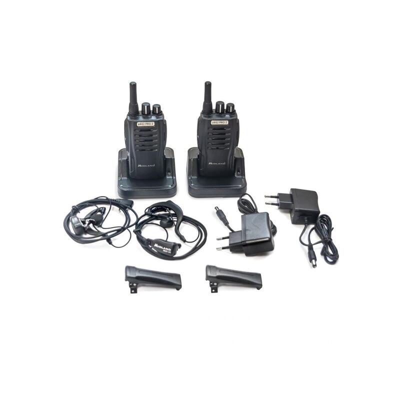 Walkie talkie MIDLAND BR02 PRO Z Pack 2 radios con cargadores y dos micro