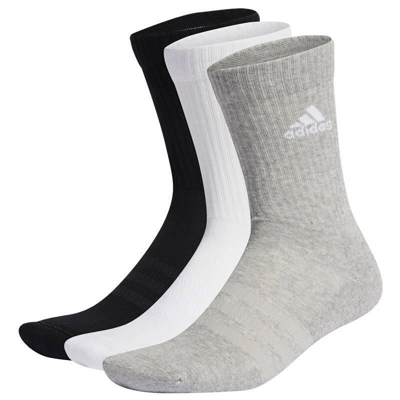 Calcetines caminar hombre Acolchados adidas Cushioned Crew, blanco