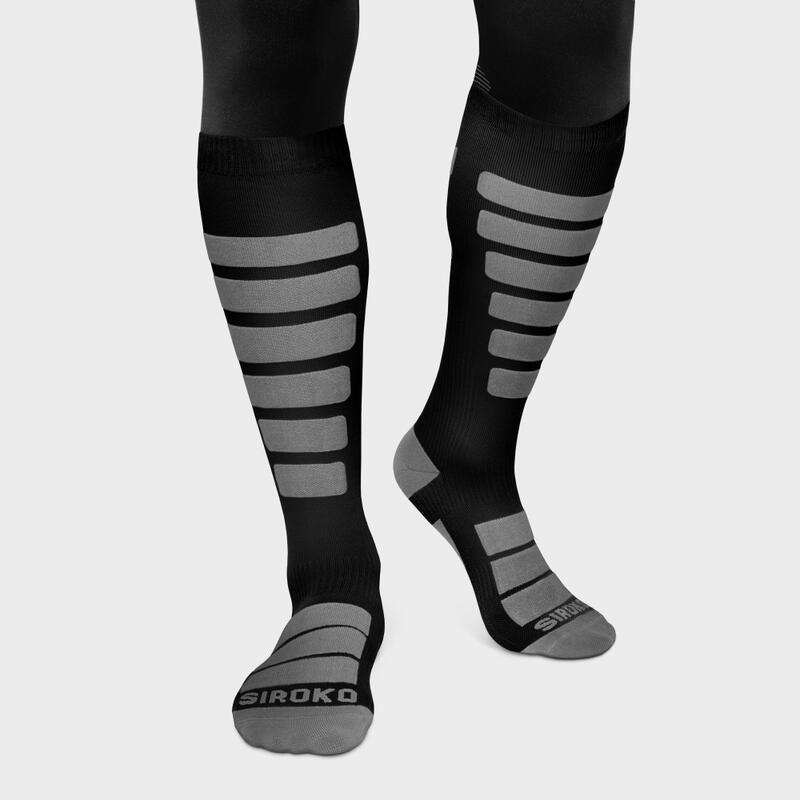 Calcetines esquí y nieve SIROKO Aoraki Black Negro Hombre y Mujer