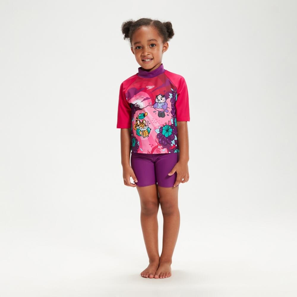 Learn to Swim Girls Sun Protection Top & Short 1/6