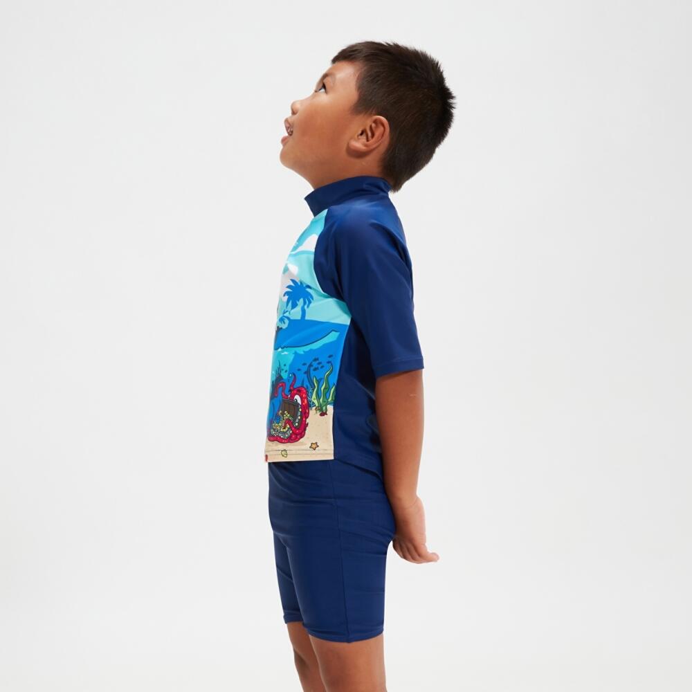 Learn To Swim Boys Sun Protection Rash Top & Short 2/6