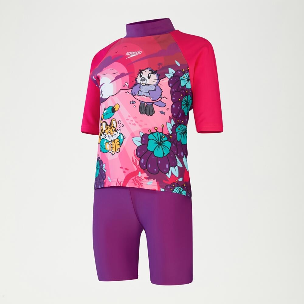 Learn to Swim Girls Sun Protection Top & Short 4/6