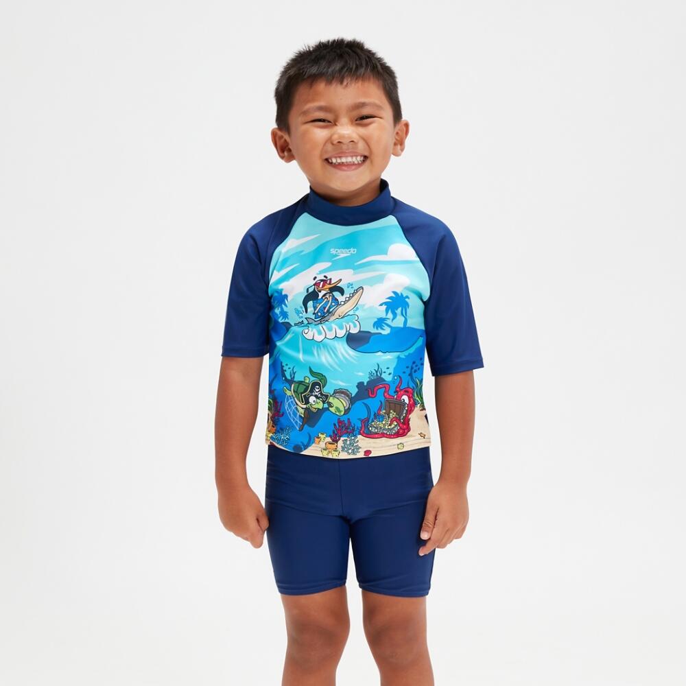 Learn To Swim Boys Sun Protection Rash Top Short