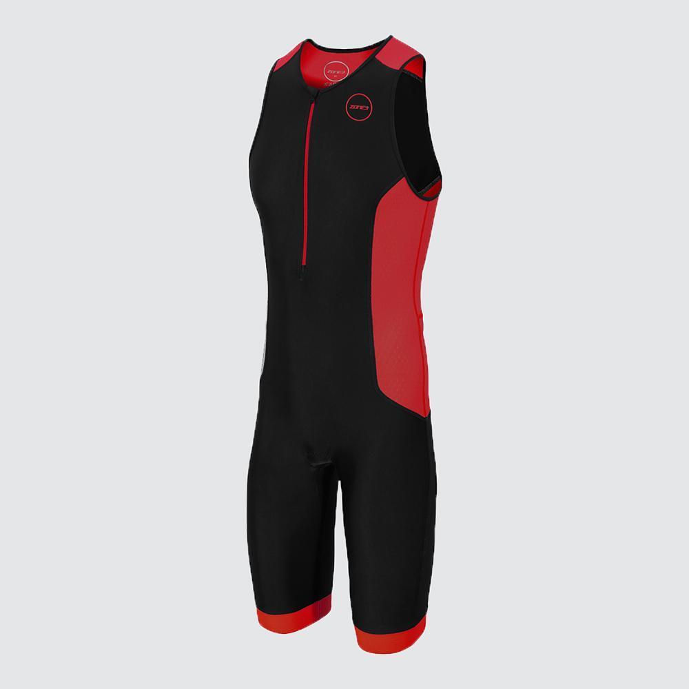 ZONE3 Aquaflo+ Trisuit Men's BLACK/GREY/RED