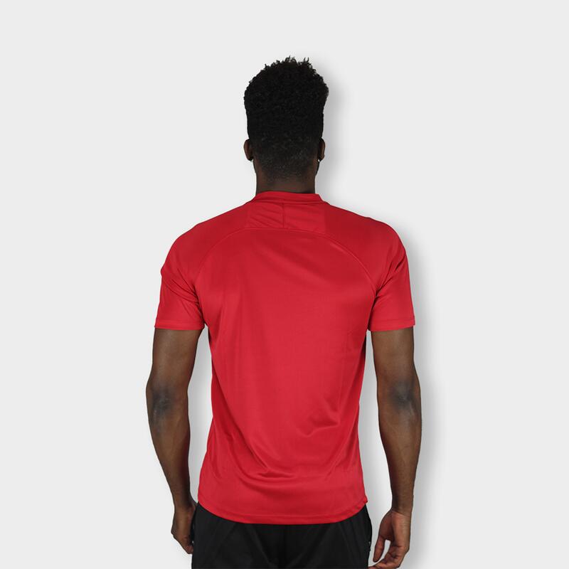T-Shirt de futebol de poliéster vermelha Givova Capo