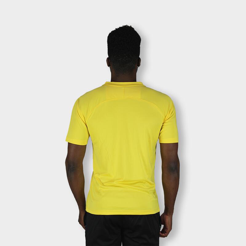 T-Shirt de futebol de poliéster amarelo Givova Capo