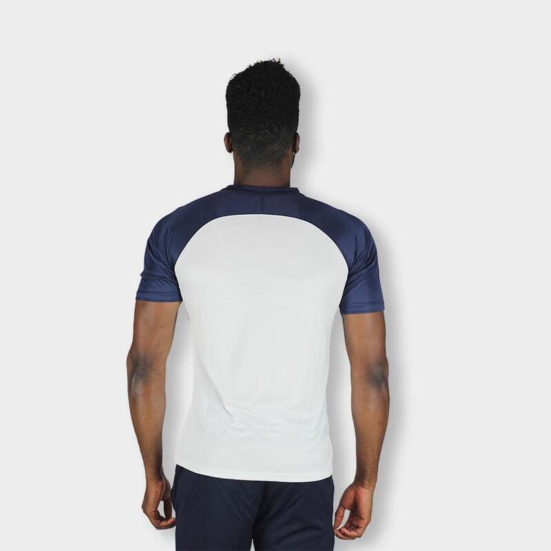 T-Shirt de futebol Givova Capo branco/azul marinho poliéster