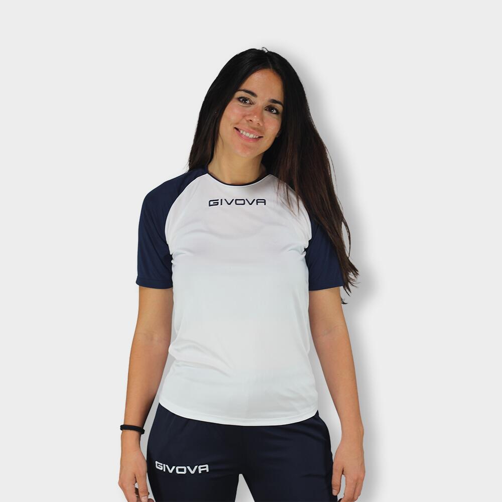 T-shirt uomo givova bianco /blu 4/5