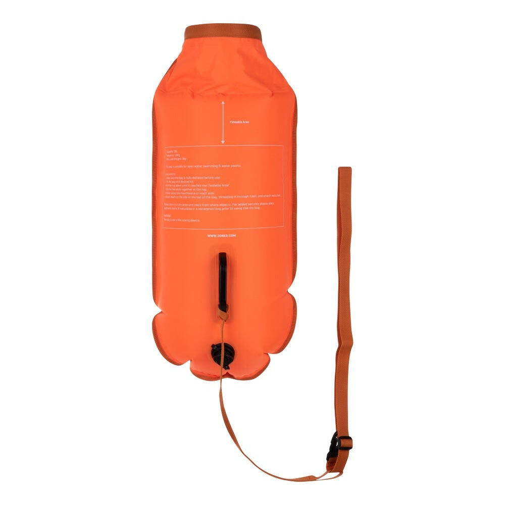 Swim Safety Buoy & Dry Bag 28l Adult HIVIS Orange 6/7