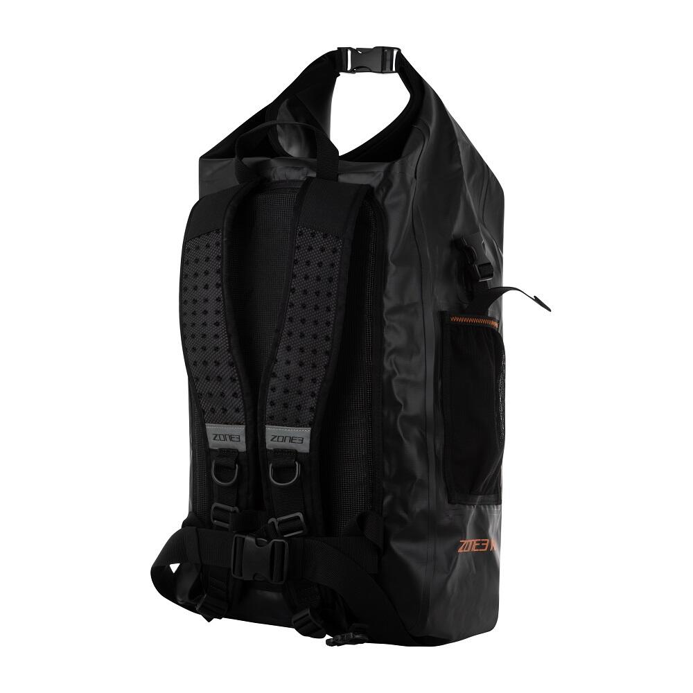 30L Open Water Dry Bag Tech Backpack Black/Brown 2/7