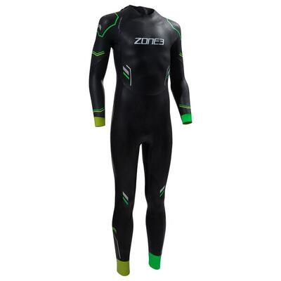 Zone3 junior adventure wetsuit zwart/groen maat m