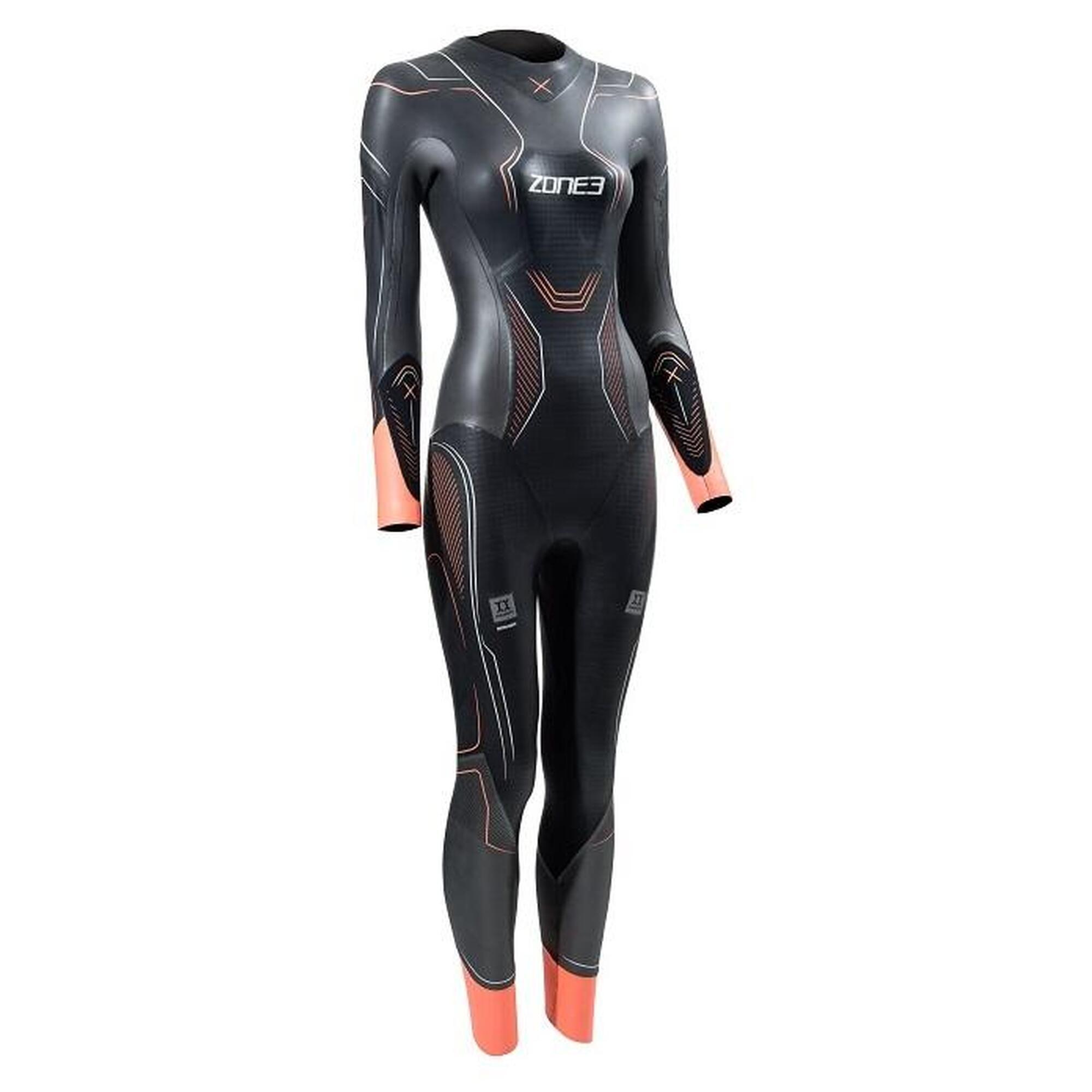 Zone3 - Combinaison De Triathlon Femme Zone3 Vansquish X - Combinaison Néoprène - Noir|orange - 36 Xs - Decathlon