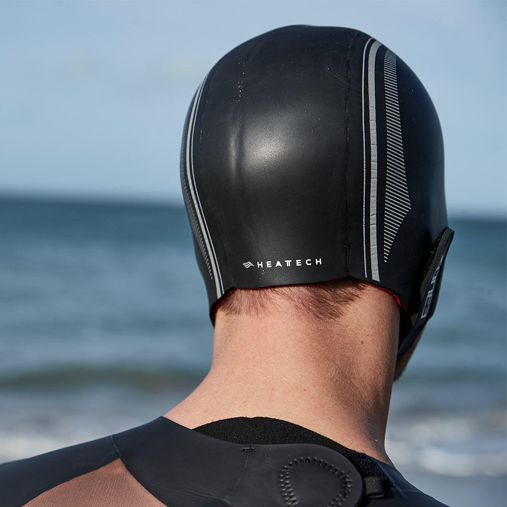 Neoprene HeatTech Warmth Swim Cap Adult's Black 5/5