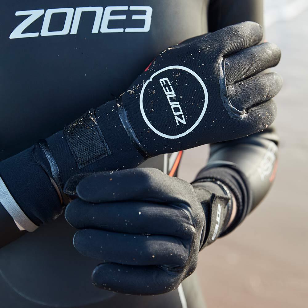 Neoprene HeatTech Warmth Swim Gloves Adult's Black 2/7