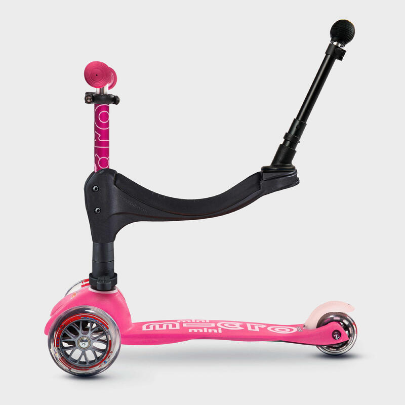 Trottinette évolutive 3 roues – Mini Micro 3en1 Deluxe + Rose