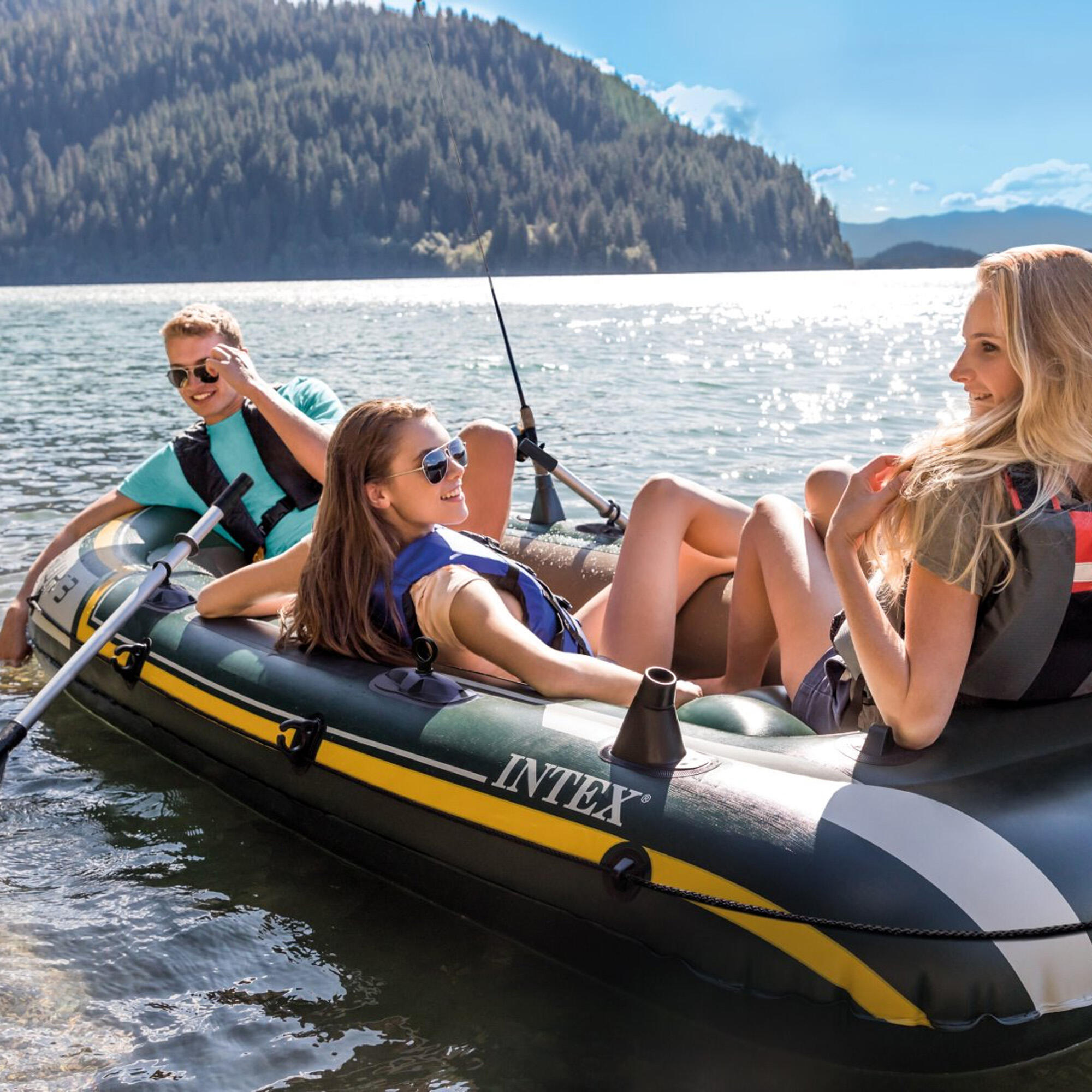 Gommone Gonfiabile Trasparente 160x110 Cm – Barca Da Pesca E Relax Per Laghi E Fiumi, Capacità 80 Kg