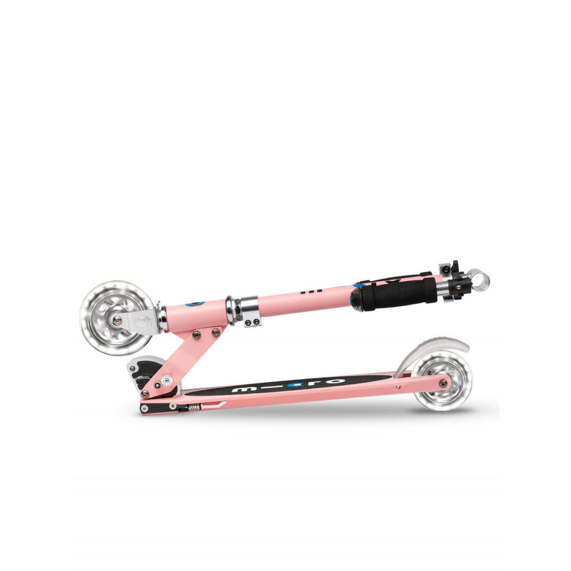 Trottinette enfant Micro Sprite Néon Rose LED