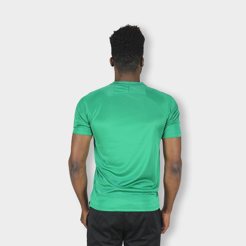 T-Shirt de futebol de poliéster verde Givova Capo