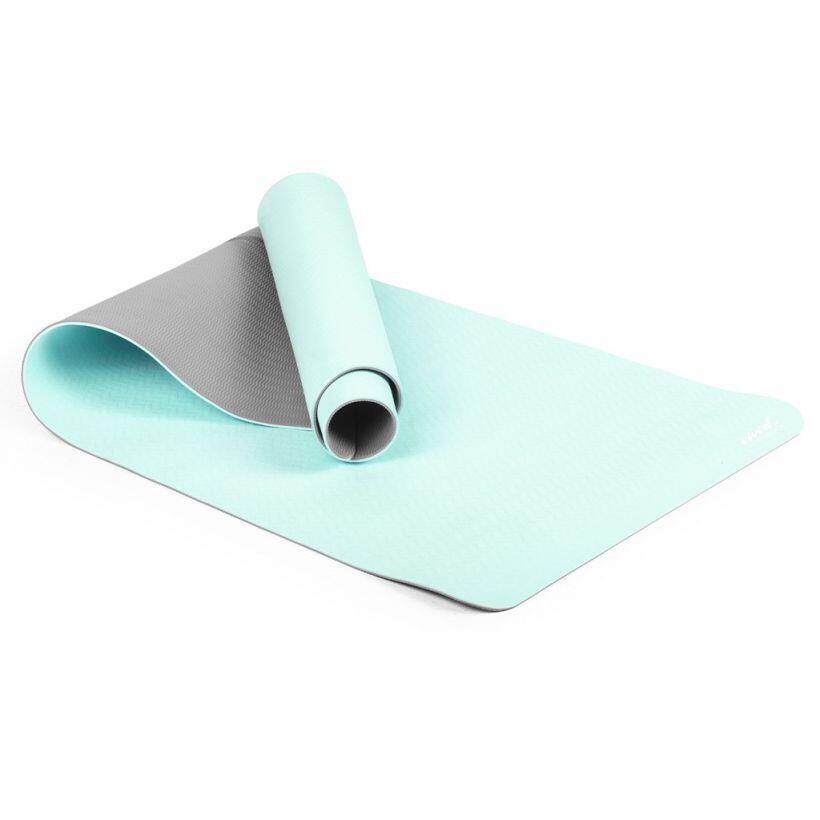 Tapis yoga VIVID YOGA MAT Gymstick 170x60 cm TPE turquoise/grey 2/7