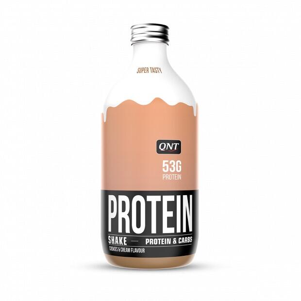 Protein Shake Glass Bottle 500ml QNT (12er Pack)