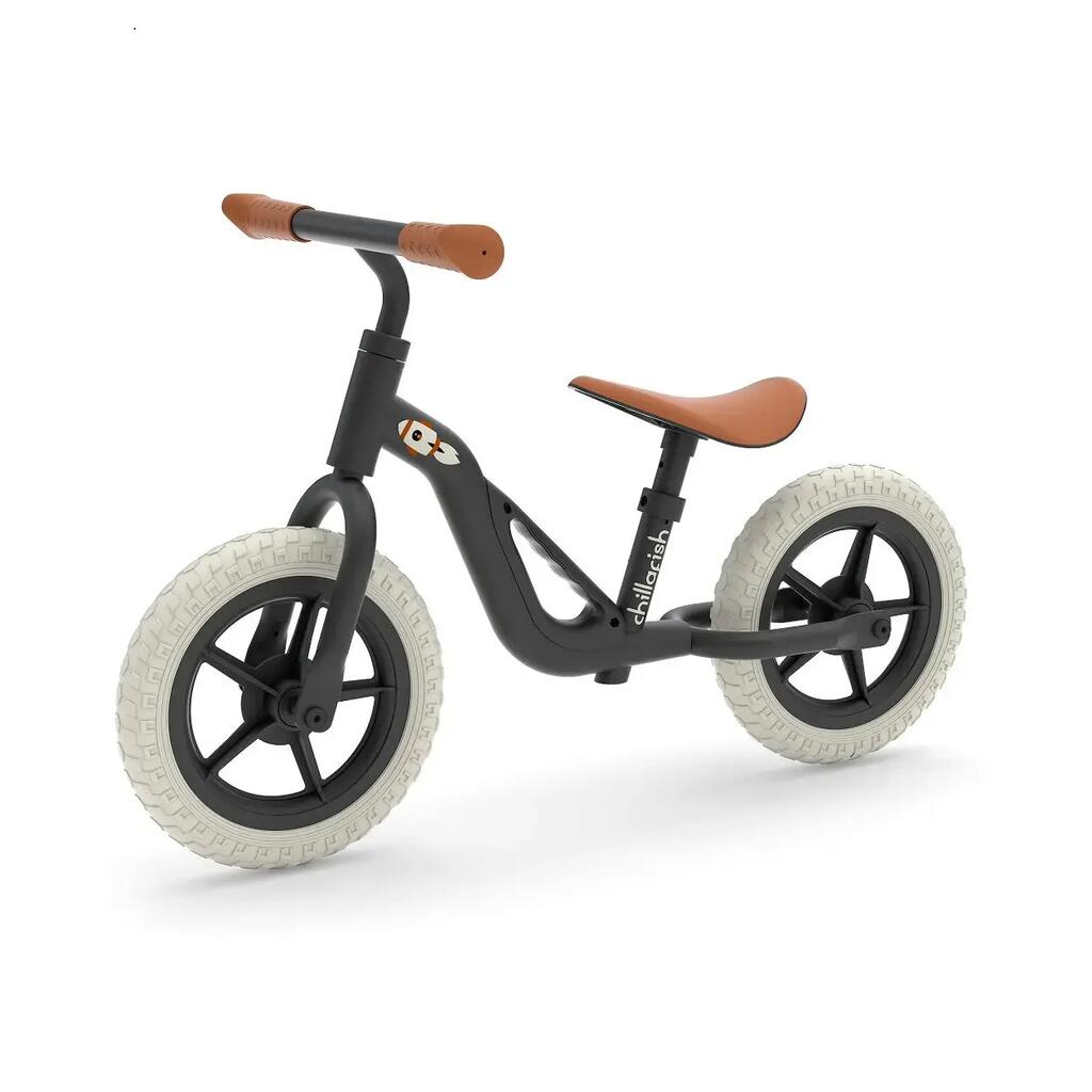 Chillafish Charlie Balance Bike, Black, Lightweight Steel Frame